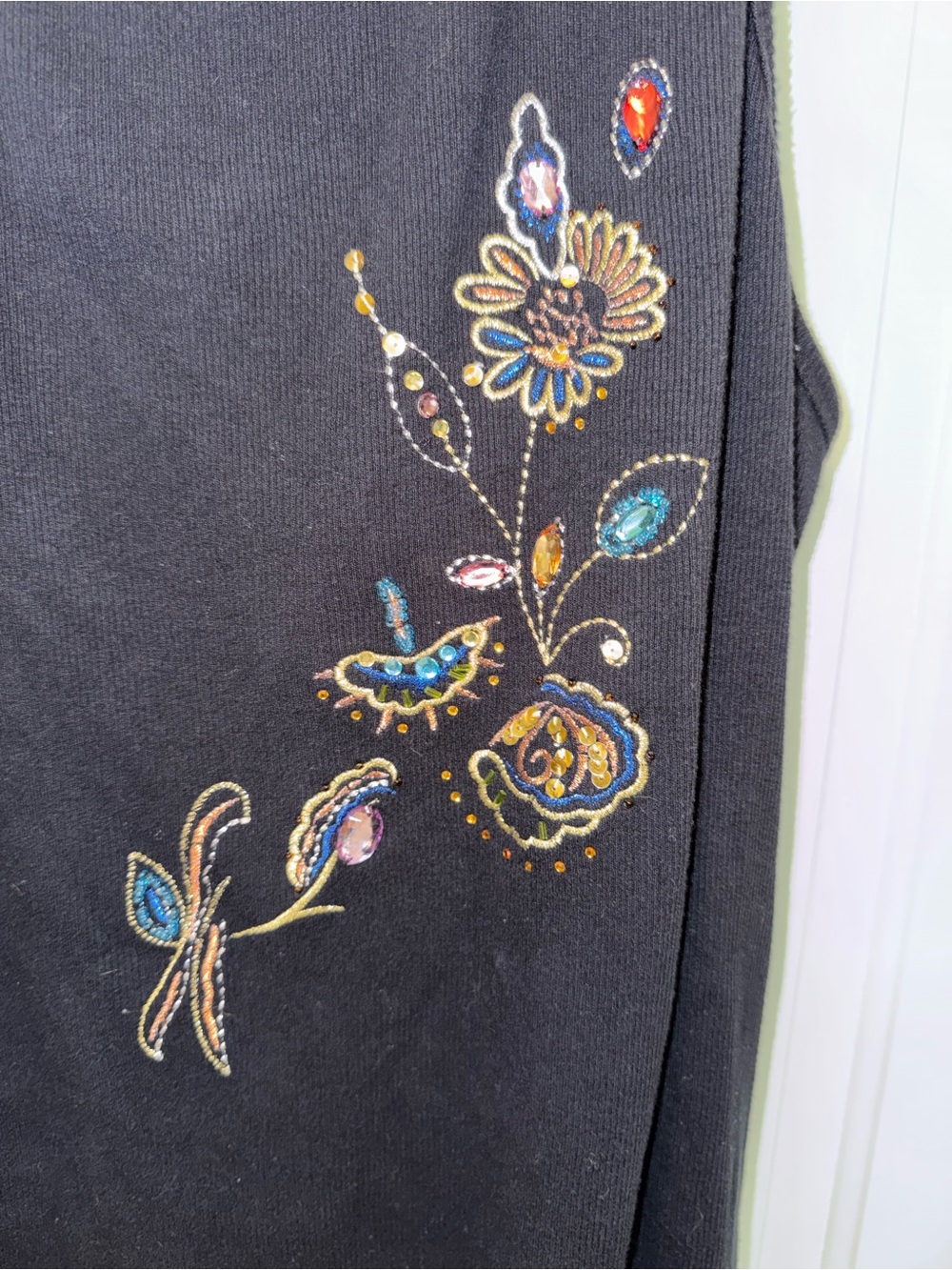 Venezia Beaded Embroidered Tank Top Plus Size 26/28 Vintage - Picture 2 of 7